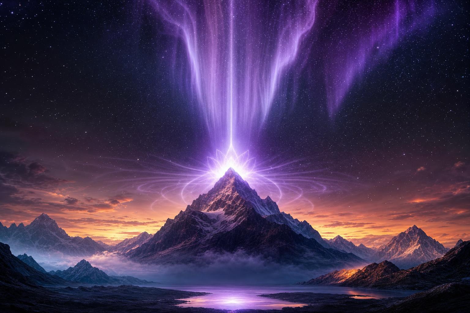 Crown Chakra — violet-white energy visual